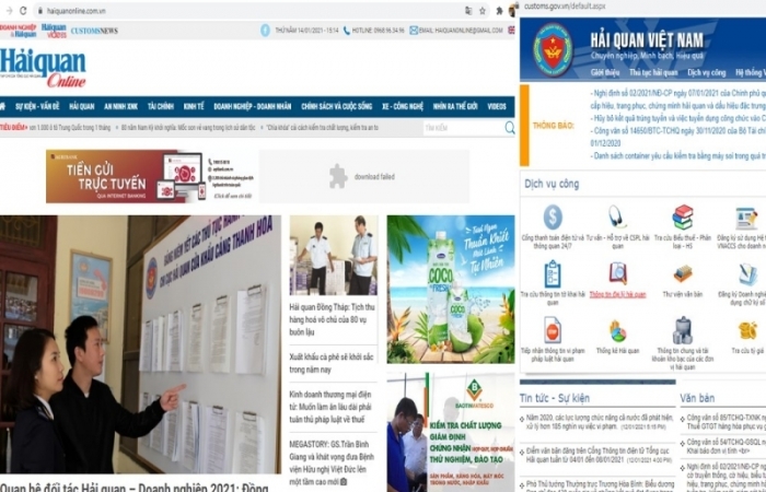 Đề nghị gỡ tên miền không chính thống liên quan đến ngành Hải quan