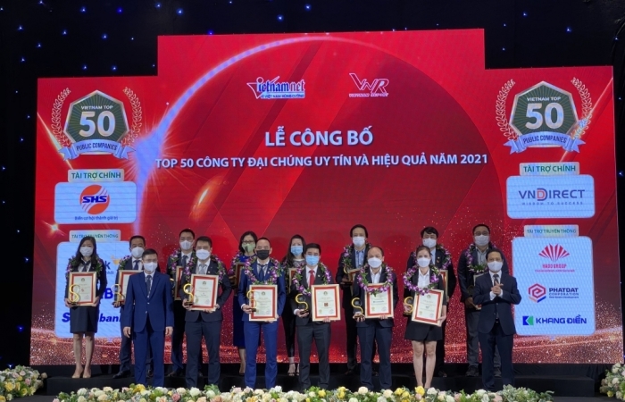 Công bố Top 50 công ty đại chúng uy tín và hiệu quả năm 2021